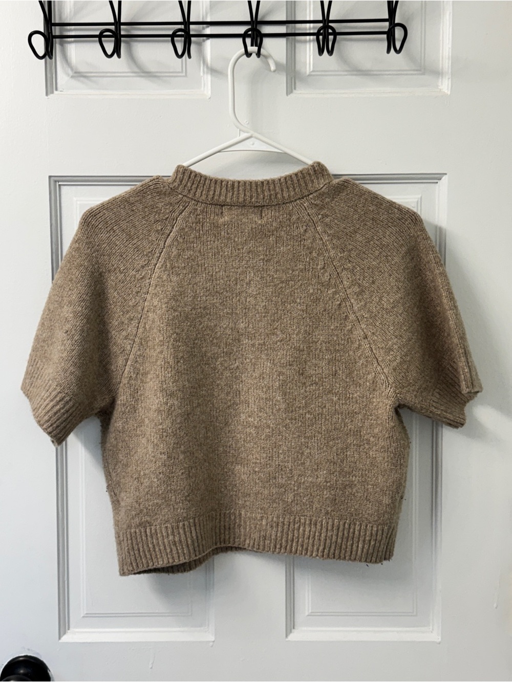 Universal Thread Short-Sleeve Crewneck Button Cardigan - Taupe - Picture 8 of 9